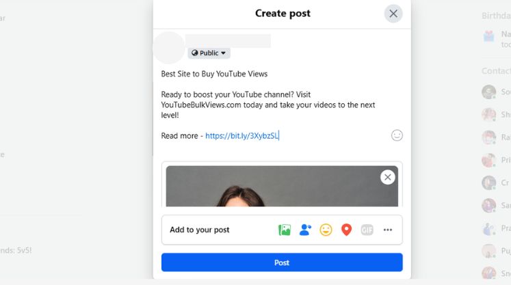 facebook post